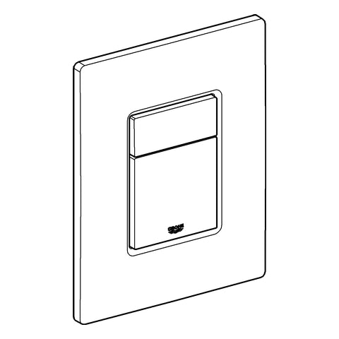 Grohe - Abdeckplatte 42369 mit Drucktaste spiegelglas