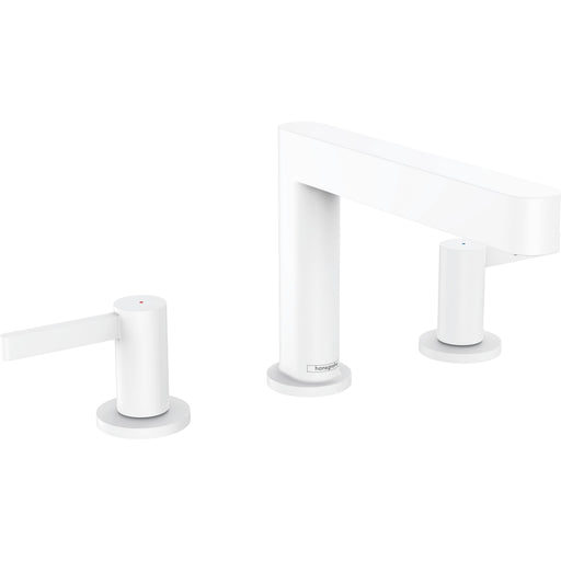 Hansgrohe - 3-Loch Waschtischarmatur 110 FINORIS mit Push-Open Ablaufgarnitur mattweiß