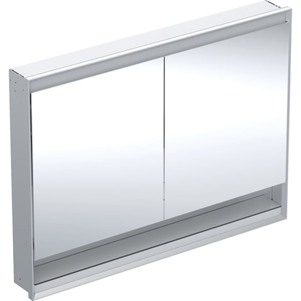 Geberit Vertriebs - ONE Spiegelschrank mit Ni/Comf.Light 2 Türen, UP-Mont., 120x90x15cm, alu