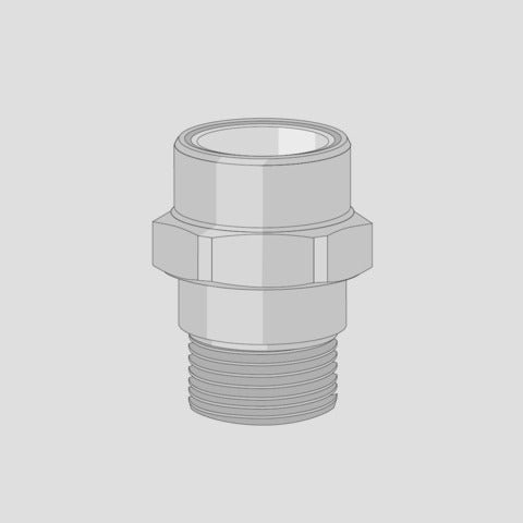 Sanitärtechnik Eisenberg - Sanit�rtechnik Eisenberg Übergang Außengewinde kurz d16xR1/2, PN25 / SDR9,0
