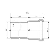 Wavin - Rohr AS+ DN 50 0,25 m S/PL