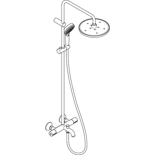Hansgrohe - Showerpipe 240 1jet Vernis Blend mattschwarz mit Wannenthermostat