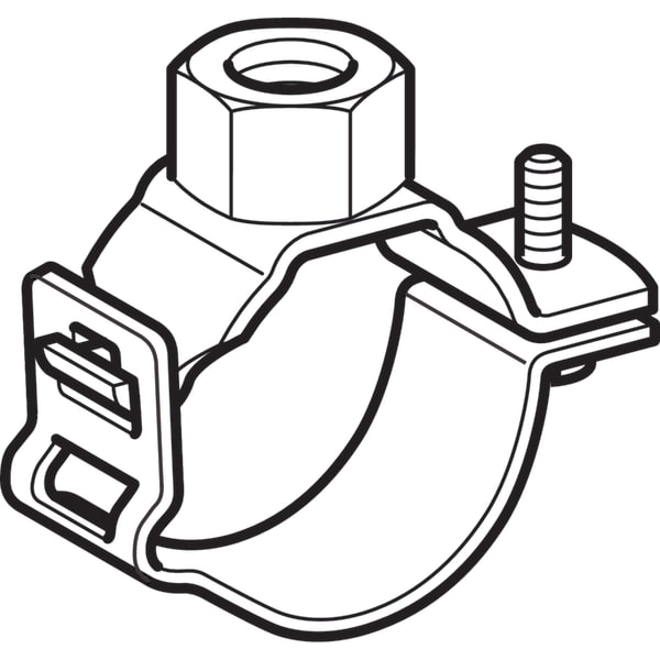Geberit Vertriebs - Rohrschelle mit Gewindemuffe G1/2 verstellbar d110/118 367.841.00.2