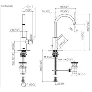 Dornbracht - WT-EHM mit Ablaufgarnitur META 33500661 chrom