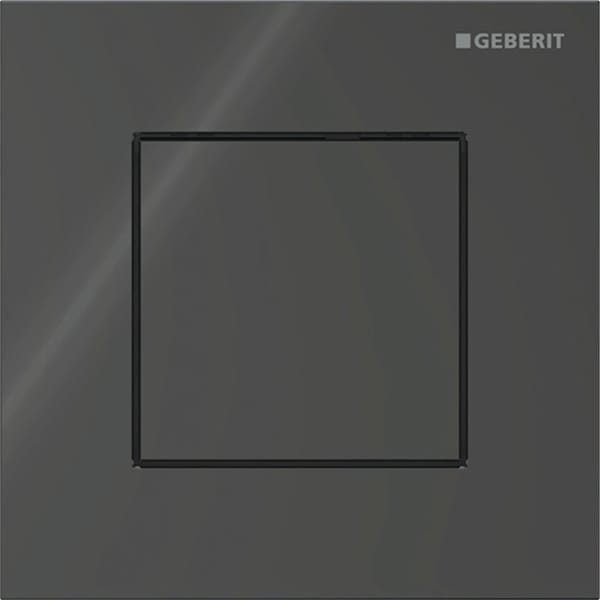 Geberit Vertriebs - Typ 40 UR-Strg. mit pneum. Sp-Ausl. Square, Glas schwarz