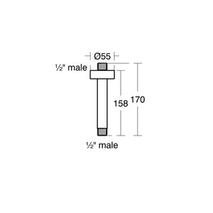 Ideal Standard - Deckenanschluss 150mm IDEALRAIN B9446 chrom