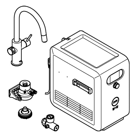 Grohe - Blue Professional StarterKit 31325 C-Auslauf azb. Bluetooth/WIFI supersteel