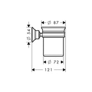 Hansgrohe - Zahnglas m. Halter AXOR MONTREUX 42134000 chrom