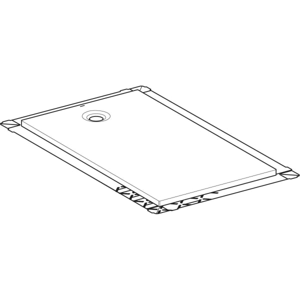 Geberit Vertriebs - Olona Duschwanne 160 x 100 cm rechteckig, mit Dichtung , weiß matt
