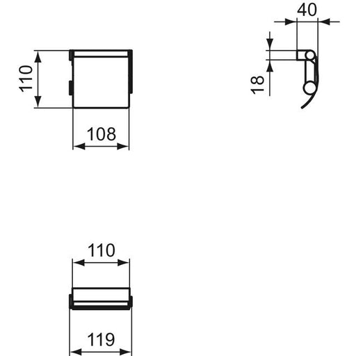 Ideal Standard - Papierrollenhalter CONNECT mit Deckel N1382AA chrom
