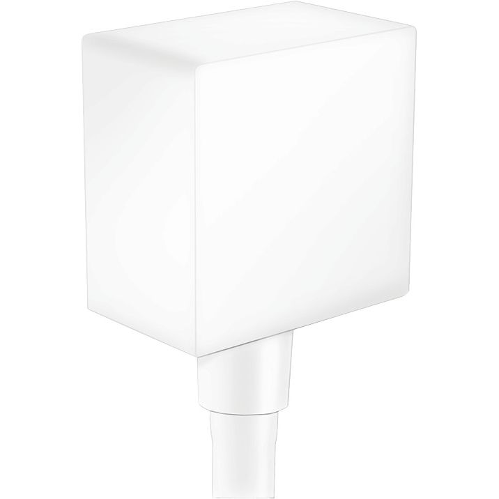 Hansgrohe - Schlauchanschluss DN15 FIXFIT Square mit Rückflussverhinderer mattweiß