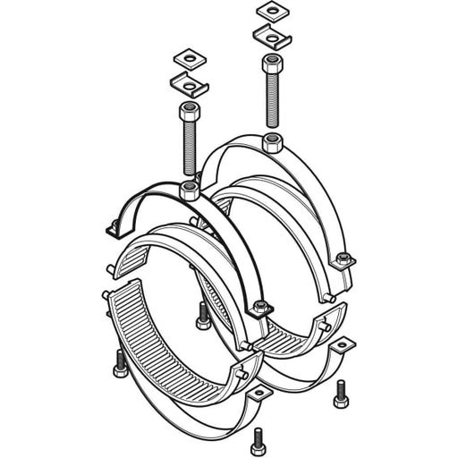 Geberit Vertriebs - Pluvia Set Rohrschelle mit 372861001 Elektroschweissband für Fixpunkt d315