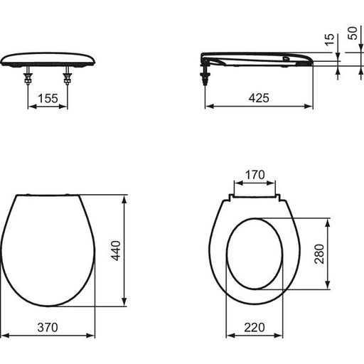 Ideal Standard - WC-Sitz SAN REMO K 7054 01 weiß