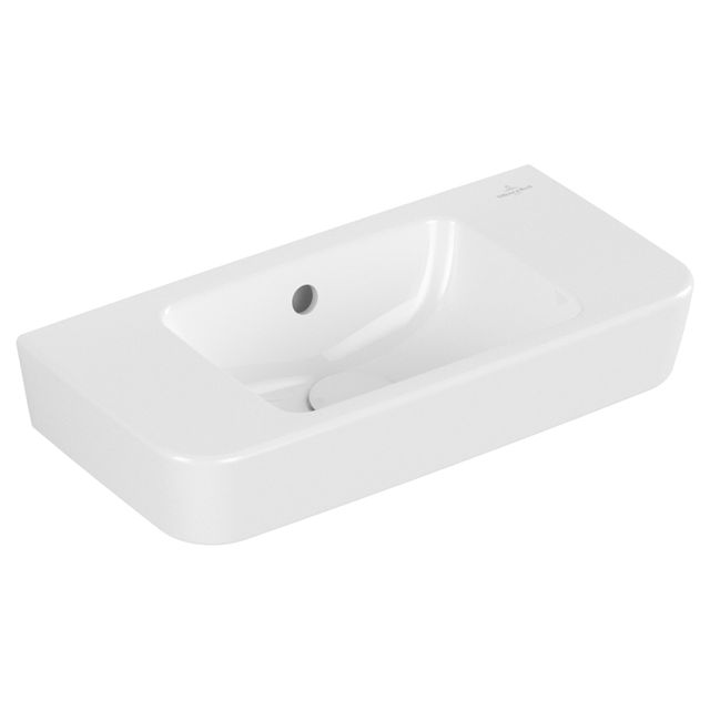 VILLEROY & BOCH - Handwaschbecken Compact O.novo 500x250mm Eckig m. ÜL. Weiß Alpin cplus