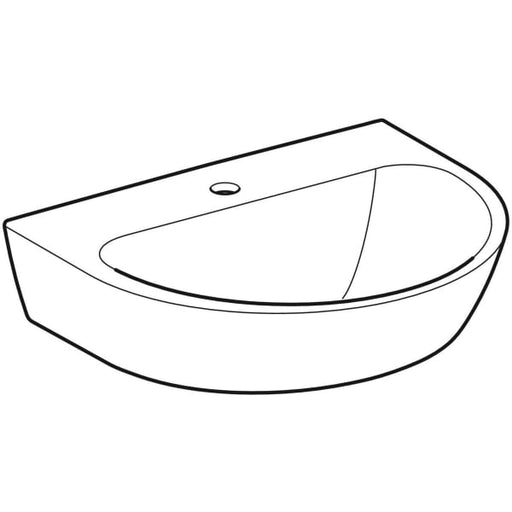Geberit Vertriebs - Waschtisch RENOVA 55x45cm, m. Hl., o. Ül., weiß KeraTect