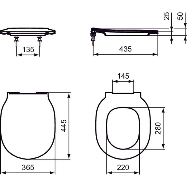 Ideal Standard - WC-Sitz CONNECT AIR, Sandwich, Weiß