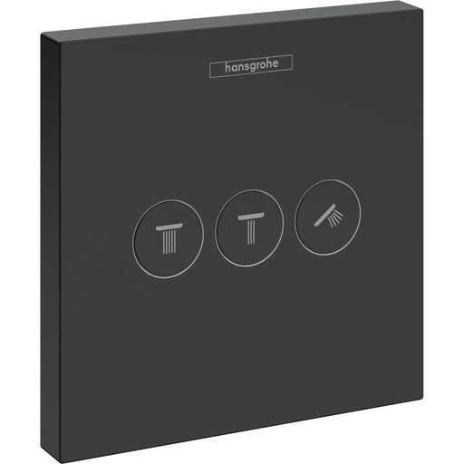 Hansgrohe - Absperrventil Unterputz ShowerSelect Fertigset 3 Verbraucher mattschwarz