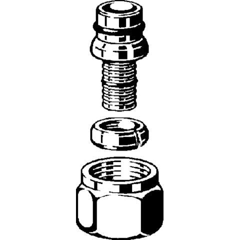 Viega - Verschraubung 1019.1 16mm Rotguss matt-vernickelt