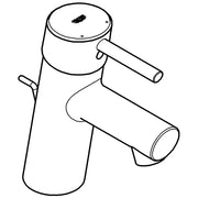 Grohe - Waschtisch EHM CONCETTO 32204 mit Zugstangen-Ablaufgarnitur chrom