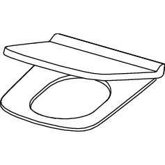 TECE SE - WC-Sitz mit Deckel SLIM, weiß