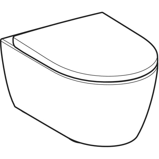Geberit Vertriebs - iCon Set WWC, Tiefsp., geschl. Form TurboFlush, WC-Sitz, T:53cm, weiß, Tect