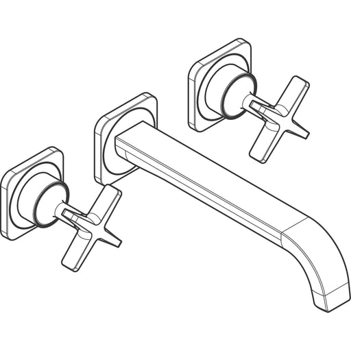 Hansgrohe - 3-L.Waschtischarmatur AXOR CITTERIO E Fertigset Wandmontage chrom