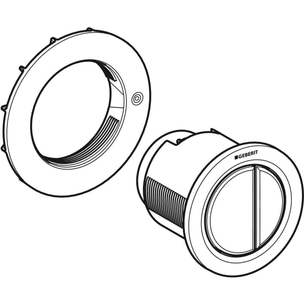 Geberit Vertriebs - Typ 01 Fernbetätigung, pneumatisch 2-Mengen-Sp., Möbeldrücker, chrma l. Etc