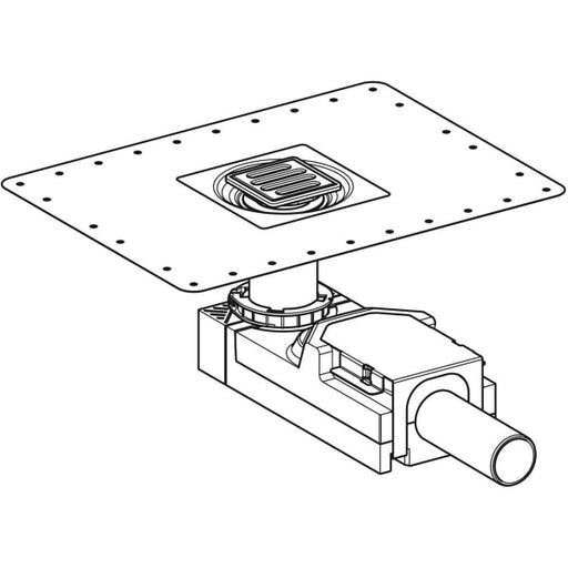 Geberit Vertriebs - Bodenablauf für bodenebene Dusche Fußbodenaufbauhöhe ab 90 mm d50