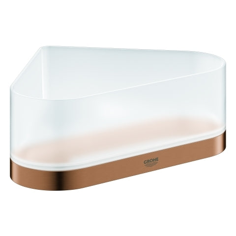 Grohe - Eck-Duschablage SELECTION 41038 mit Halterung warm sunset gebürstet