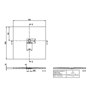 VILLEROY & BOCH - Duschwanne Squaro Infinity M 1200x1200x40mm quadr. Grey