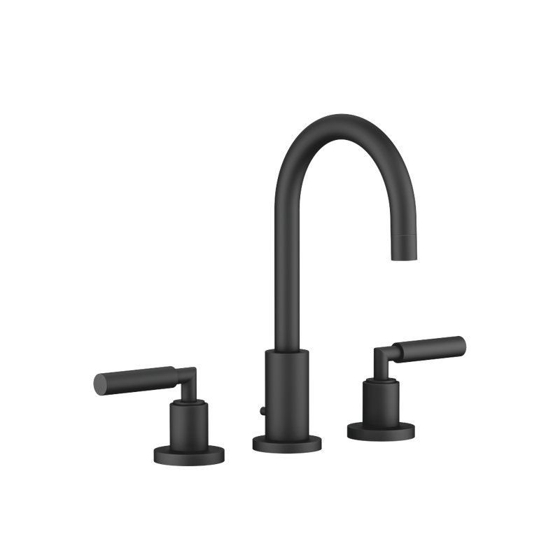 Dornbracht - Waschtisch 3-Locharmatur TARA 20710882 Hebelgriff schwarz matt