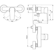 Ideal Standard - Brausearmatur AP CERAPLAN III Chrom