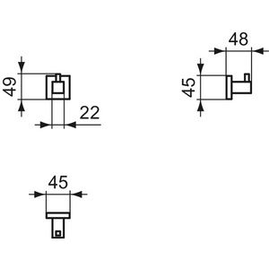 Ideal Standard - Handtuchhaken IOM SQUARE, Chrom