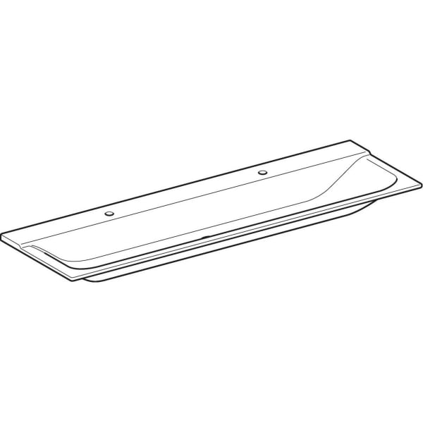 Geberit Vertriebs - Möbelwaschtisch XENO2, 160x48cm zwei Hl., o. Ül., weiß-alpin