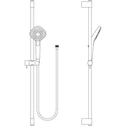 Ideal Standard - Brausekombi. IDEALRAIN EVO, 900mm, 3-Funktionshb. Diamond d:115mm, Chrom