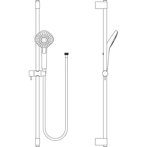 Ideal Standard - Brausekombi. IDEALRAIN EVO, 900mm, 3-Funktionshb. Diamond d:115mm, Chrom