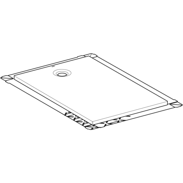 Geberit Vertriebs - Olona Duschwanne 140 x 80 cm rechteckig, mit Dichtung , weiß matt