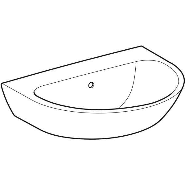 Geberit Vertriebs - Waschtisch RENOVA 65x50cm, o. Hl., m. Ül., weiß