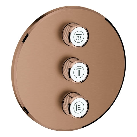 Grohe - 3-fach UP-Ventil GROHTHERM Smart Control 29122 FMS rund warm sunset geb