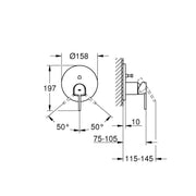Grohe - EH-Wannenbatterie PLUS 24060 FMS für 35600 chrom