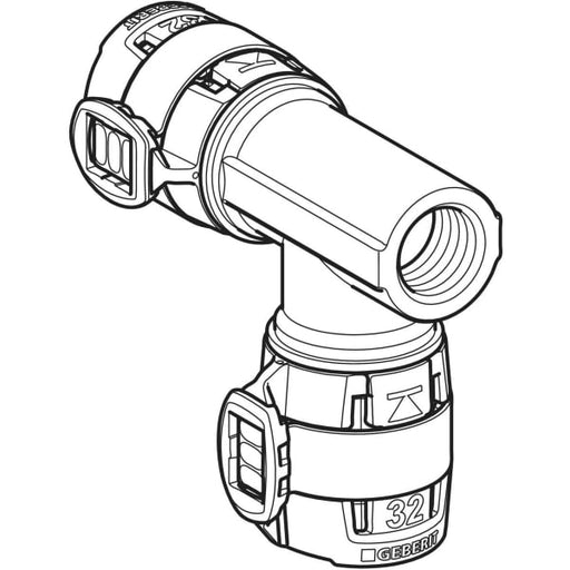 Geberit Vertriebs - FlowFit T-Stück m. Innengewinde Seite Rg+ d40-40-Rp1/2