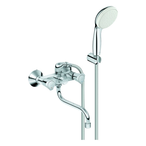Grohe - 2-Griff-Mehrzweckbatterie Costa 26790 mit Tempesta Wandhalterset chrom