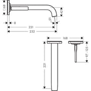 Hansgrohe - Waschtischmischer UP AXOR CITTERIO E F-Set chrom kurzer Auslauf
