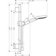 Hansgrohe - Brausenset AXOR chrom mit Handbrause 120 3jet