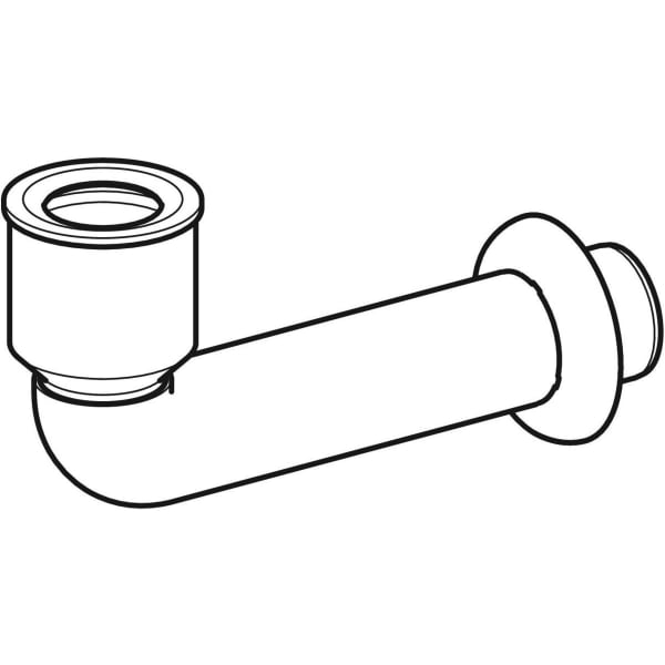 Geberit Vertriebs - Anschlussbogen 90Gr für Urinal mit Wandrosette