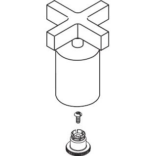 Hansgrohe - Kreuzgriff Citterio 2-Locharmatur 39392000 verchromt