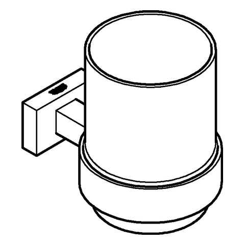 Grohe - Glas mit Halter ESSENTIALS CUBE 40755 chrom