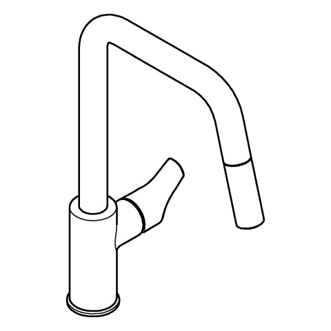 Grohe - EH-SPT-Batterie Eurosmart 30619 hoher Auslauf Dual Spülbrause supersteel