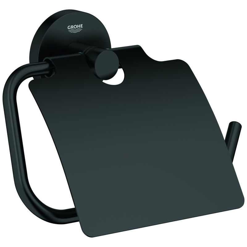 Grohe - WC-Papierhalter Essentials 102465 Metall mit Deckel matte black