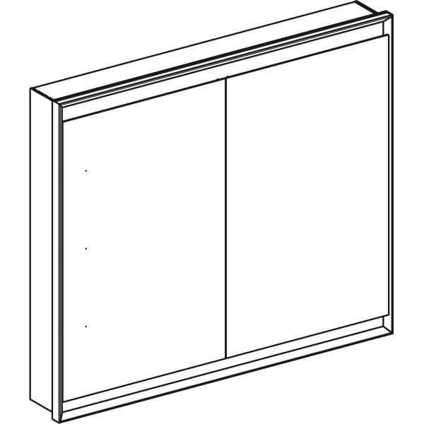 Geberit Vertriebs - ONE Spiegelschrank mit ComfortLight 2 Türen, UP-Mont., 105x90x15cm, weiß